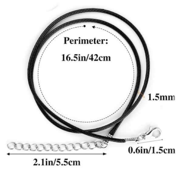 COPY - Handmade Waxed Cotton Steel Dream Catcher With Topaz Pendant Necklace - Picture 5 of 5